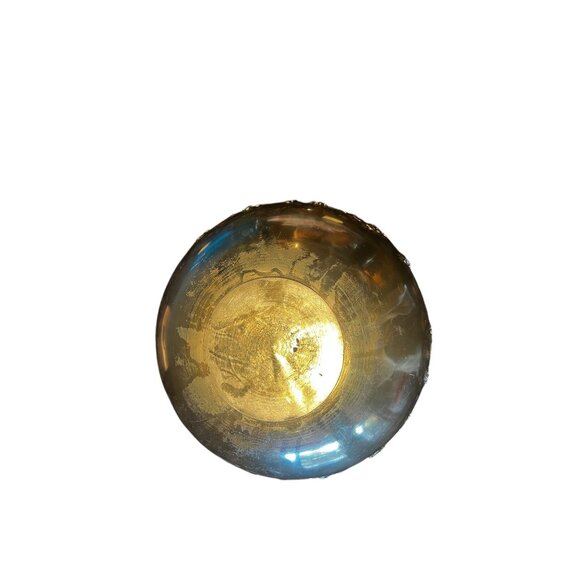 Brass Decorative Bowl With Grape & Leaf Relief Design - Picture 7 of 10